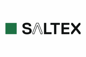 SALTEX exhibition logo with bold black lettering and a green square on the left.