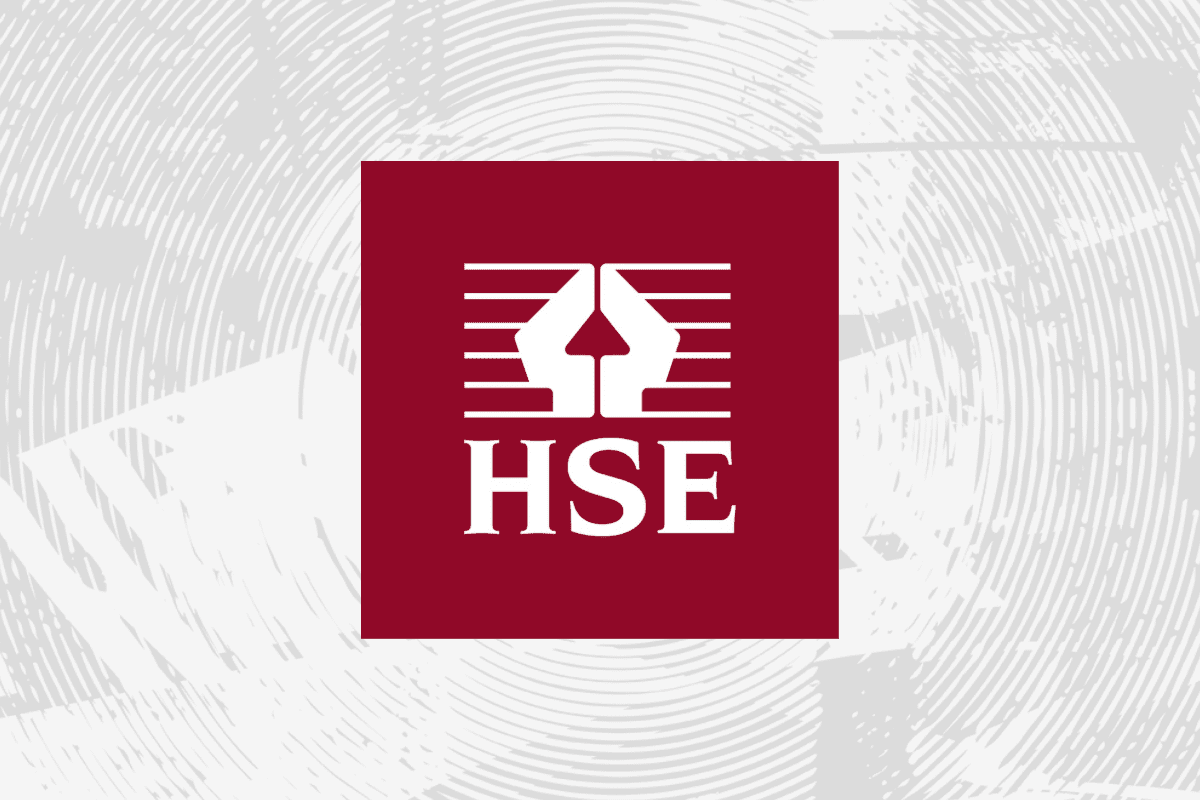 vibration risk management - Health and Safety Executive (HSE) logo on a white background.